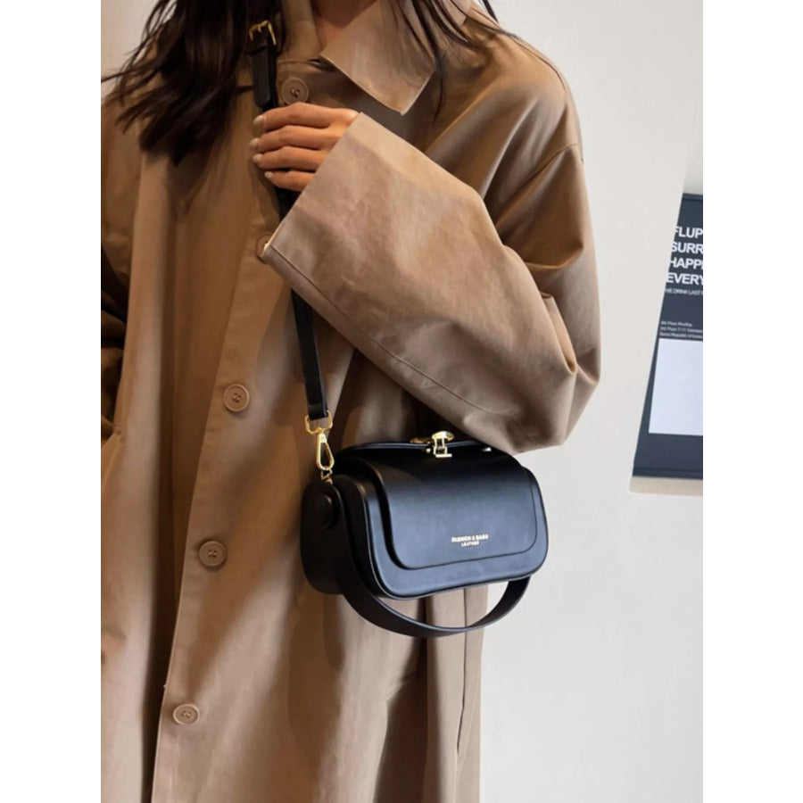 PU Leather Flap Crossbody Bag Apparel and Accessories