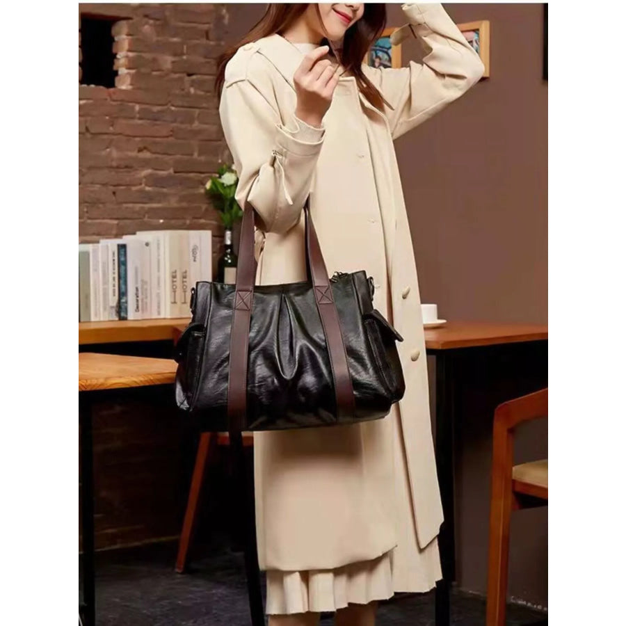 PU Leather Handbag Black / onesize Apparel and Accessories