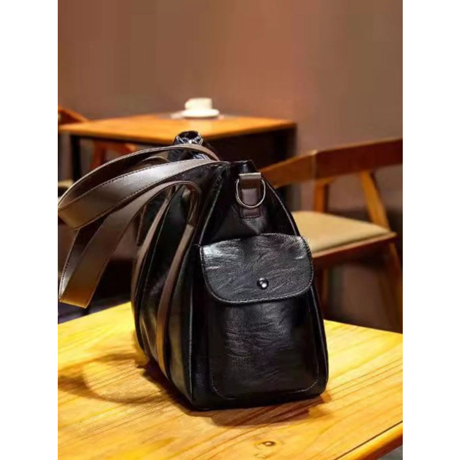 PU Leather Handbag Black / onesize Apparel and Accessories