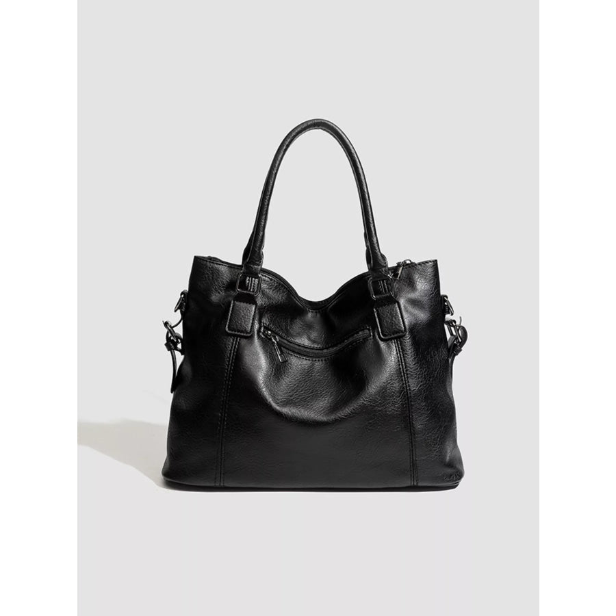 PU Leather Handbag Black / onesize Apparel and Accessories