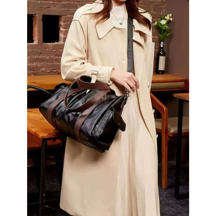 PU Leather Handbag Black / onesize Apparel and Accessories