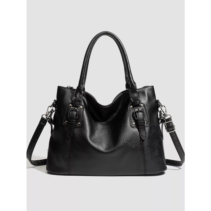 PU Leather Handbag Black / onesize Apparel and Accessories