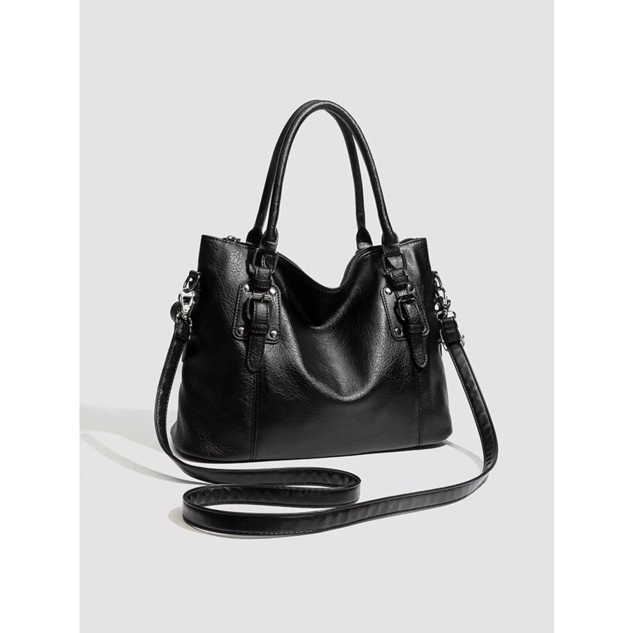 PU Leather Handbag Black / onesize Apparel and Accessories