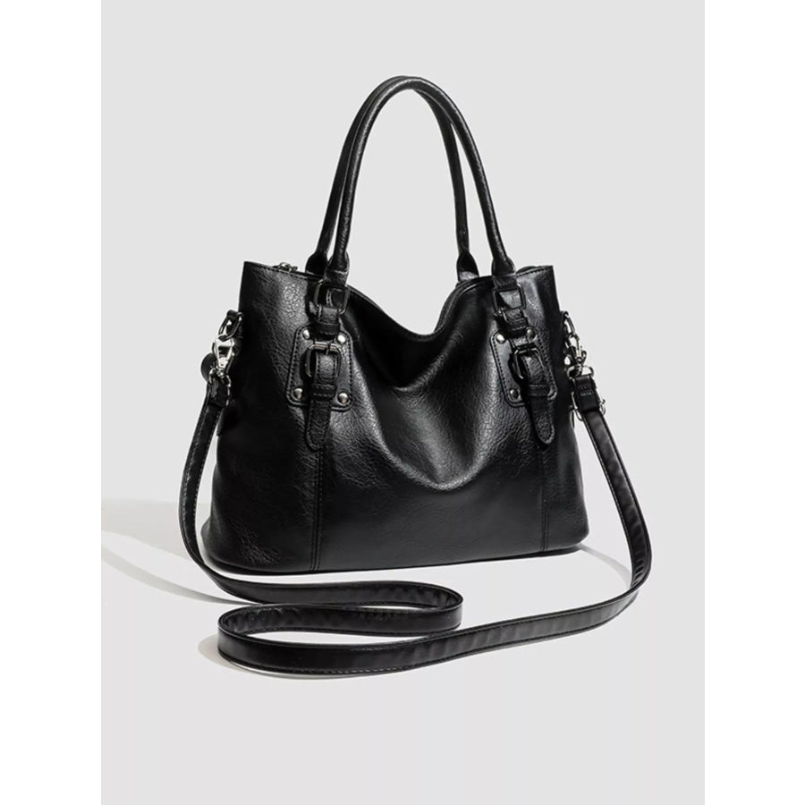 PU Leather Handbag Black / onesize Apparel and Accessories