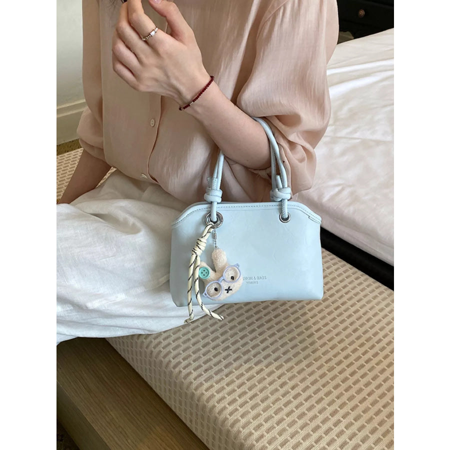 PU Leather Handbag Light Blue / onesize Apparel and Accessories