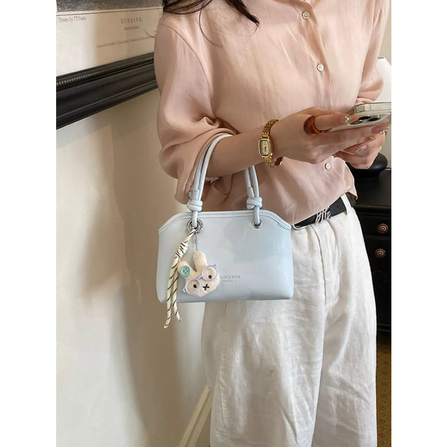 PU Leather Handbag Light Blue / onesize Apparel and Accessories