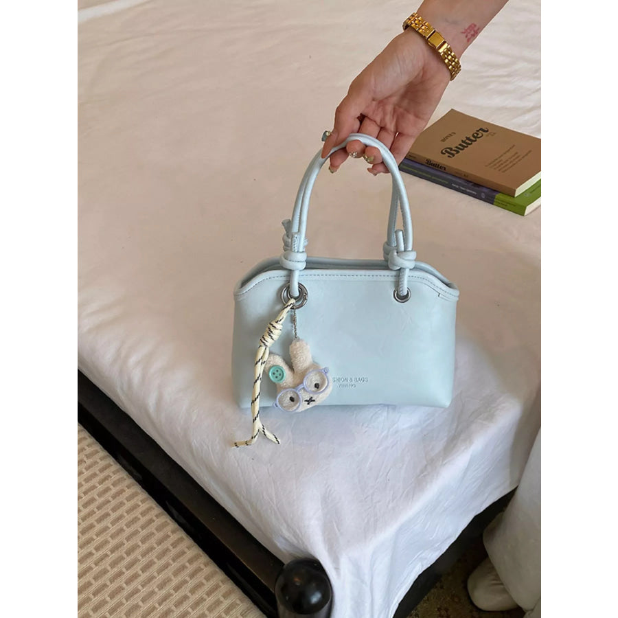 PU Leather Handbag Light Blue / onesize Apparel and Accessories