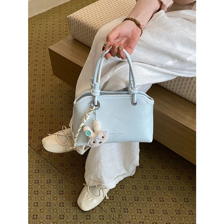 PU Leather Handbag Light Blue / onesize Apparel and Accessories