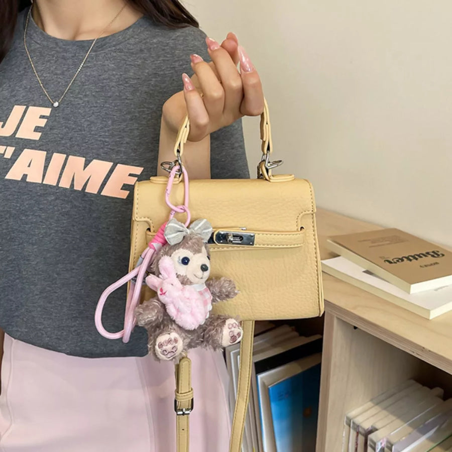 PU Leather Handbag Yellow / One Size Apparel and Accessories