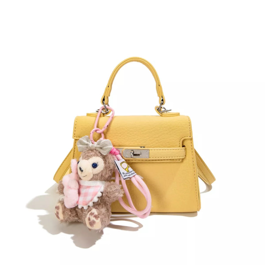 PU Leather Handbag Yellow / One Size Apparel and Accessories