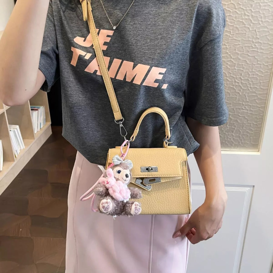 PU Leather Handbag Yellow / One Size Apparel and Accessories