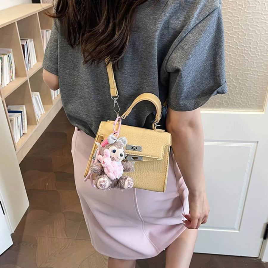 PU Leather Handbag Yellow / One Size Apparel and Accessories