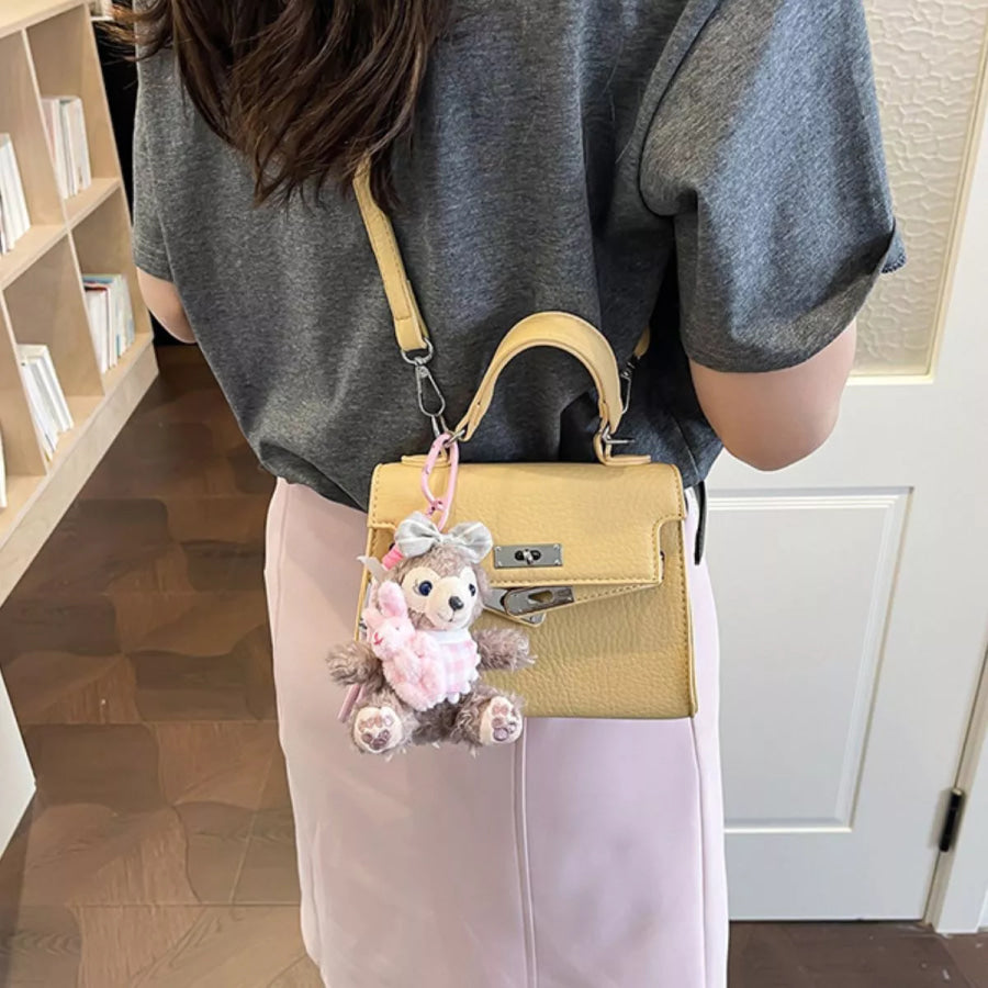 PU Leather Handbag Yellow / One Size Apparel and Accessories
