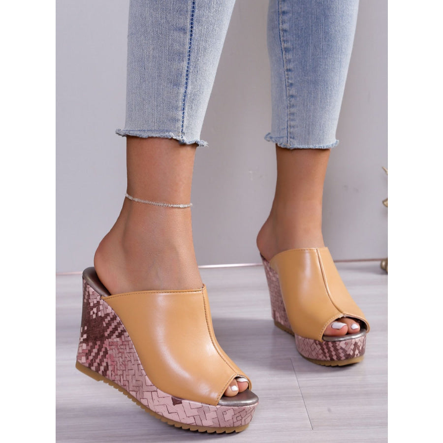 PU Leather High Heel Sandals Sherbet / 35(US4) Apparel and Accessories