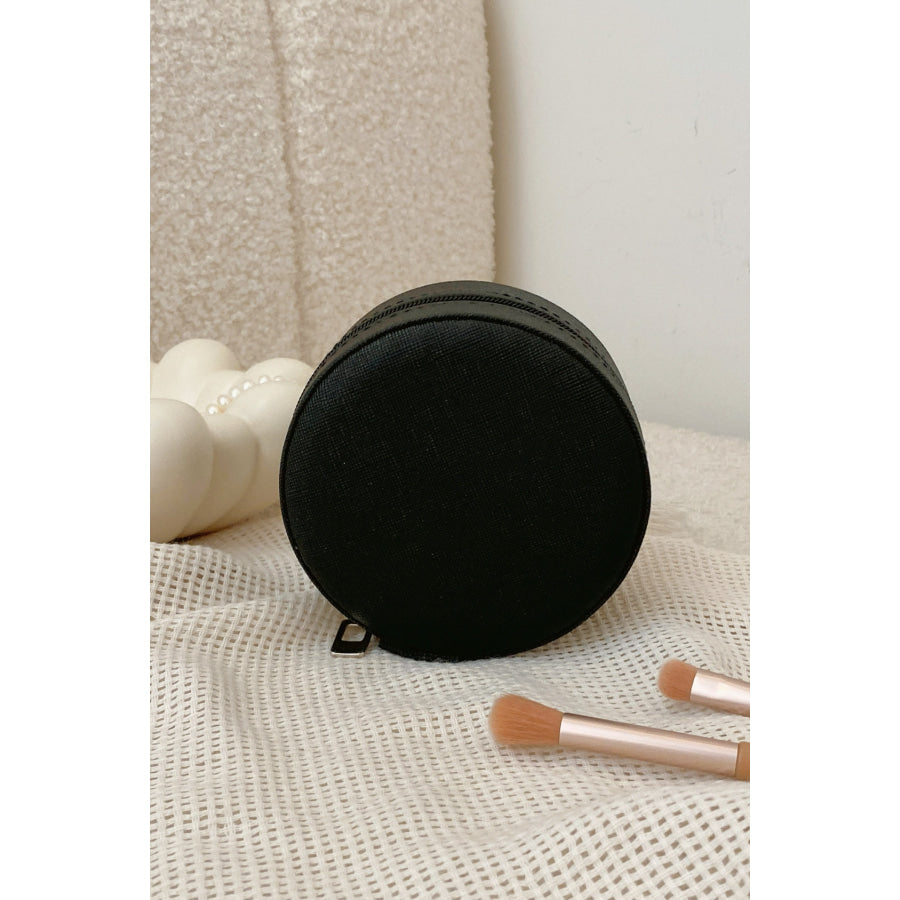 PU Leather Jewelry Storage Box Black / One Size Apparel and Accessories