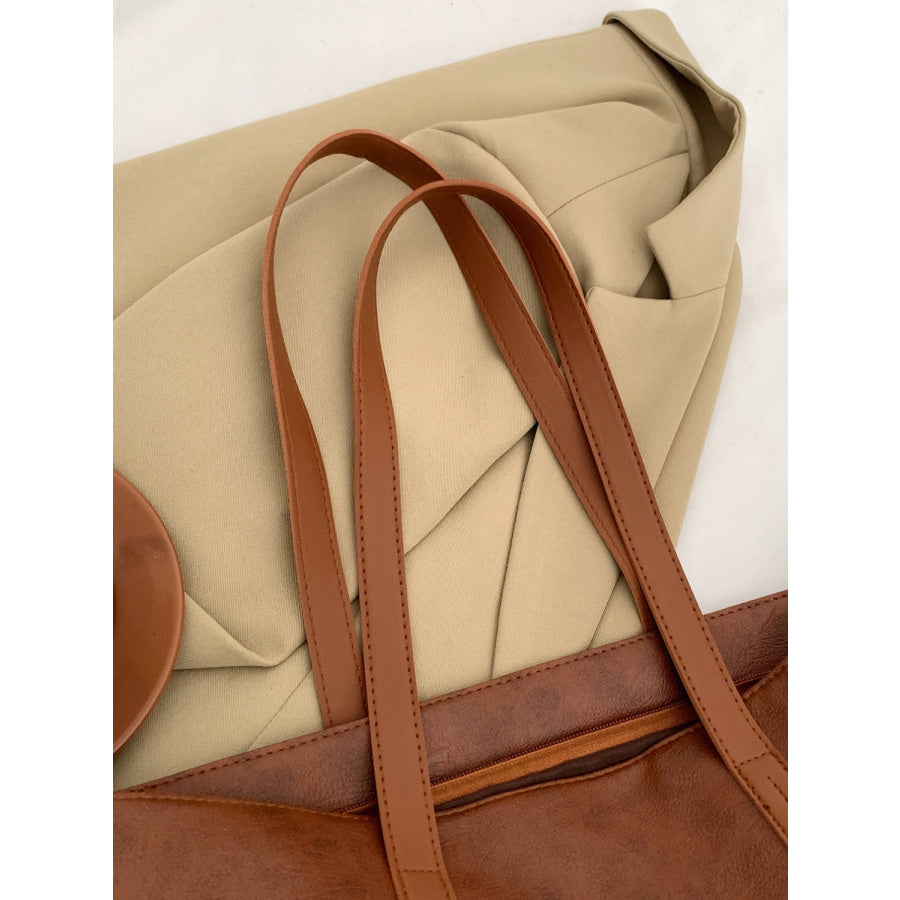 PU Leather Medium Tote Bag Apparel and Accessories