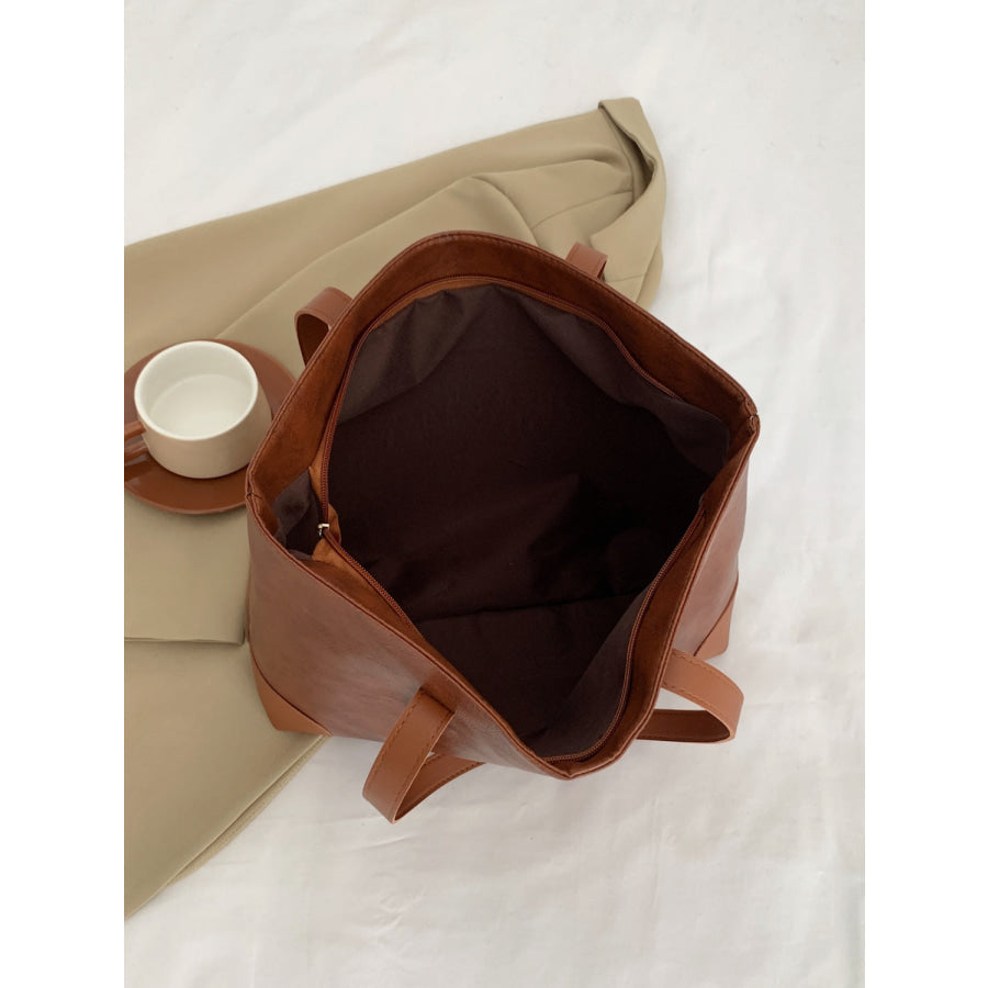 PU Leather Medium Tote Bag Apparel and Accessories