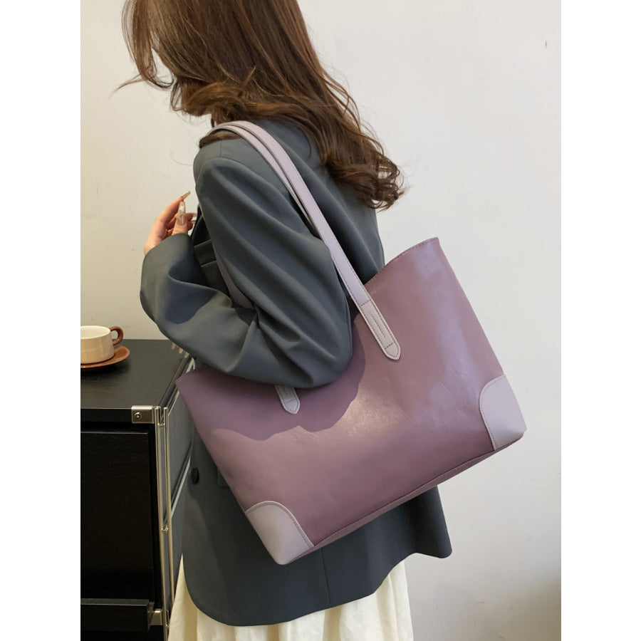 PU Leather Medium Tote Bag Apparel and Accessories