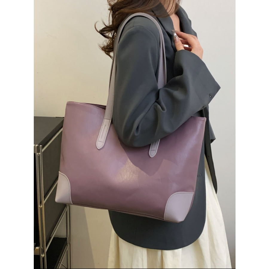 PU Leather Medium Tote Bag Apparel and Accessories