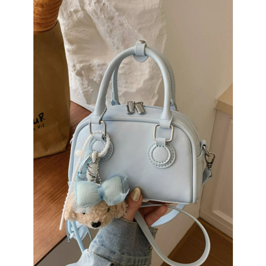 PU Leather Mini Crossbody Bag Blue / One Size Apparel and Accessories