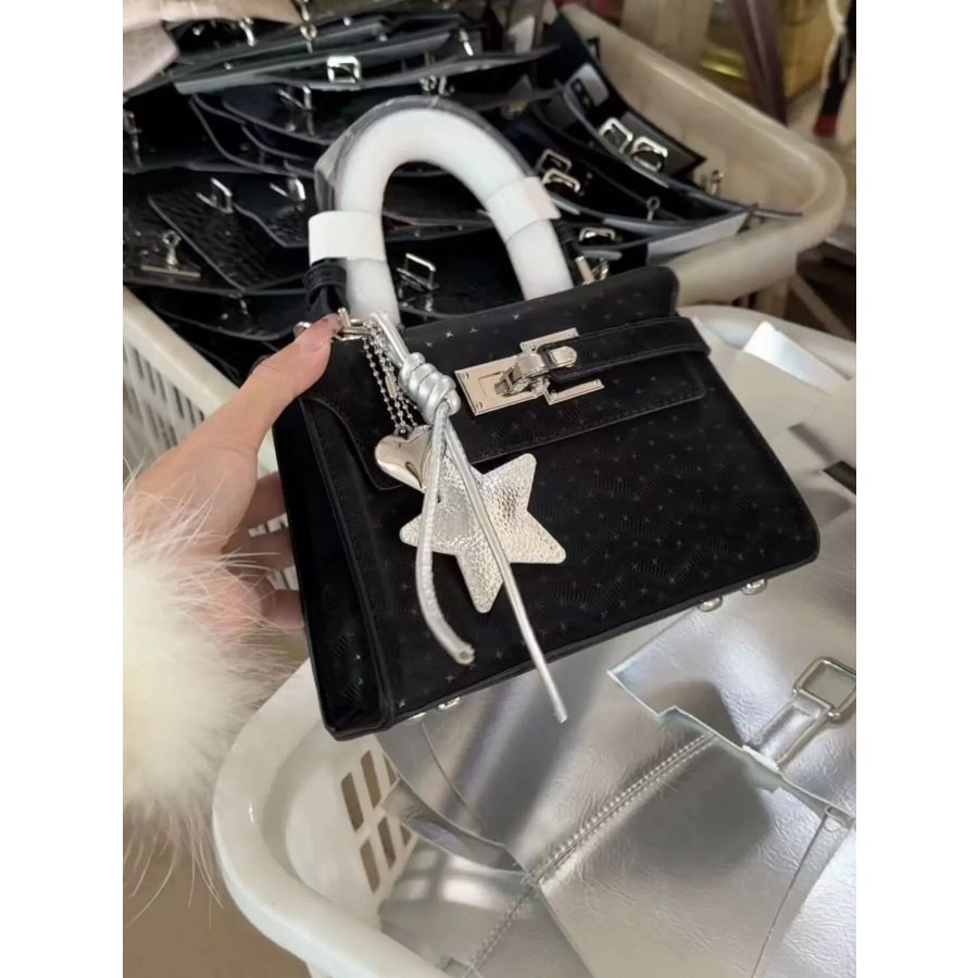PU Leather Mini Handbag Black / One Size Apparel and Accessories