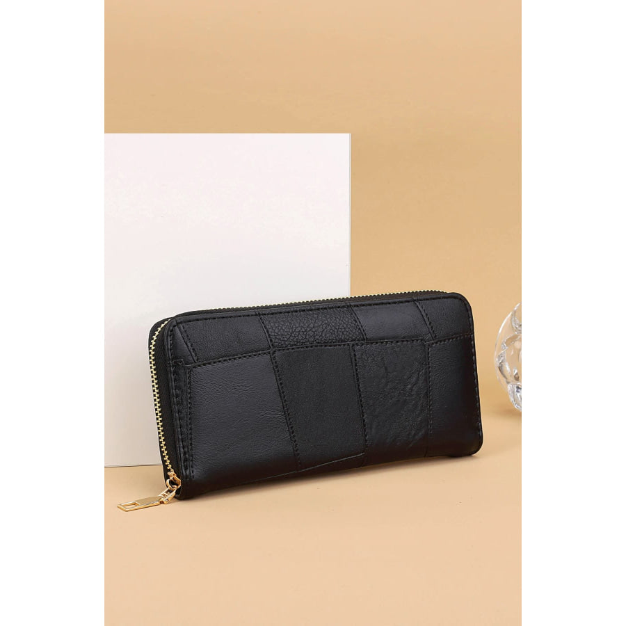 PU Leather Mulit-Interlayer Wallet Black / One Size Apparel and Accessories