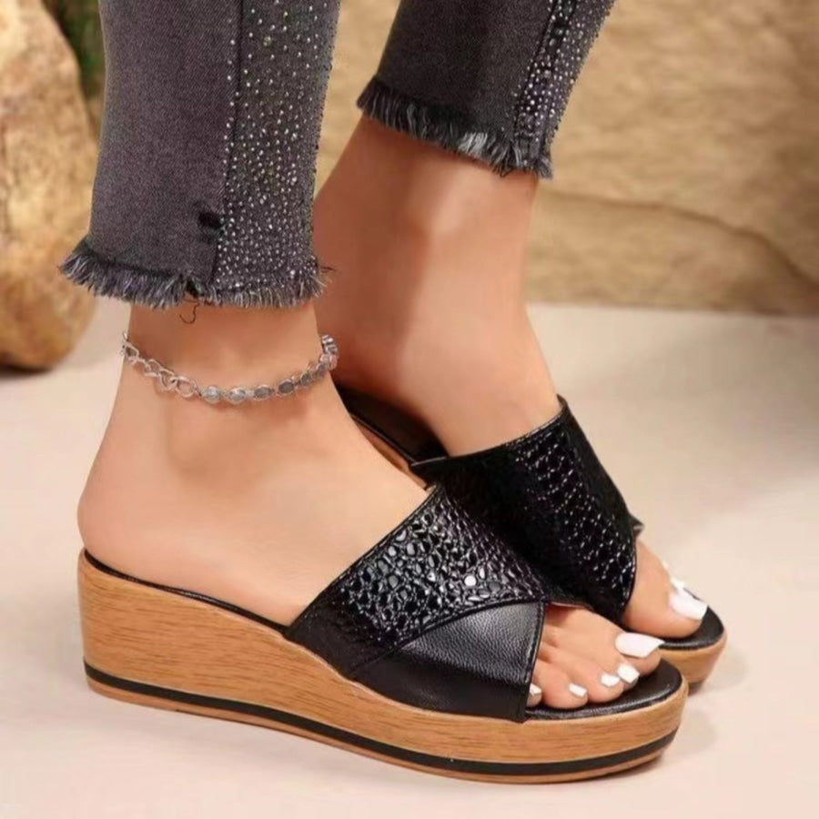 PU Leather Open Toe Sandals Apparel and Accessories