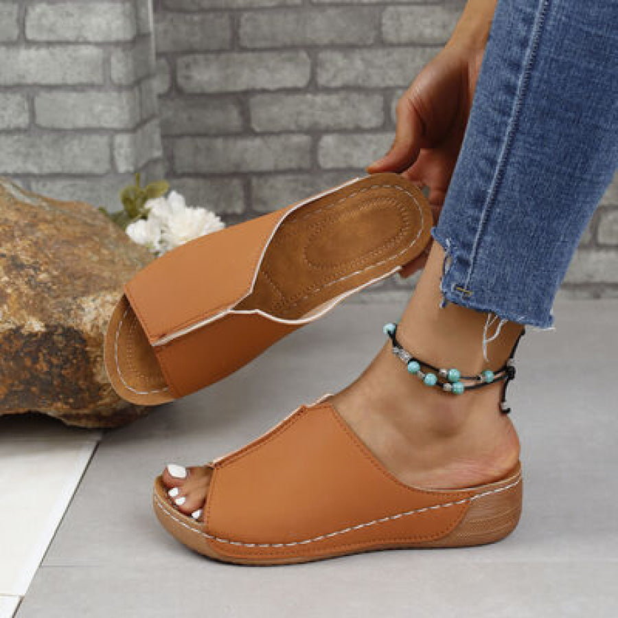 PU Leather Open Toe Sandals Apparel and Accessories