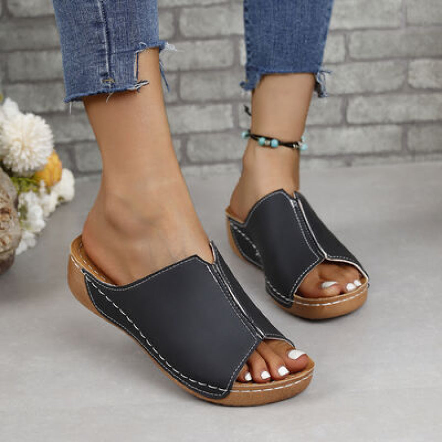 PU Leather Open Toe Sandals Apparel and Accessories