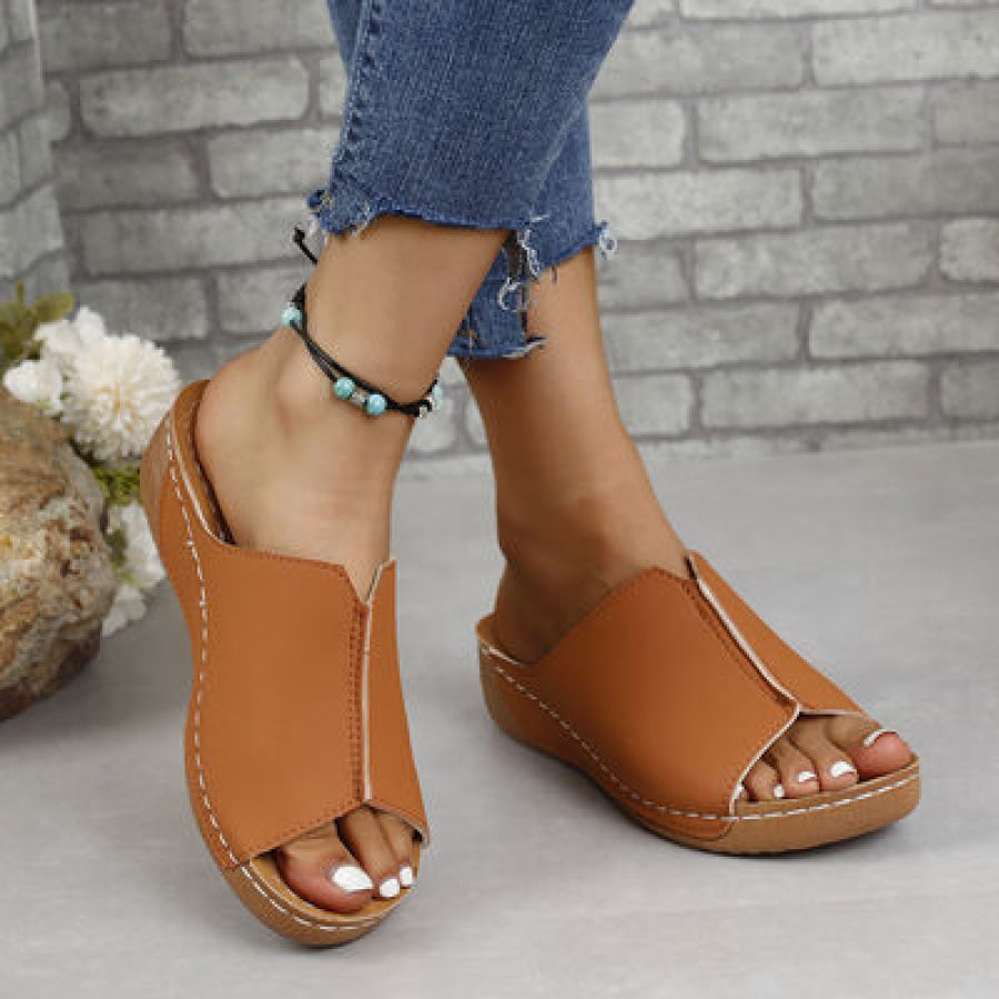 PU Leather Open Toe Sandals Apparel and Accessories