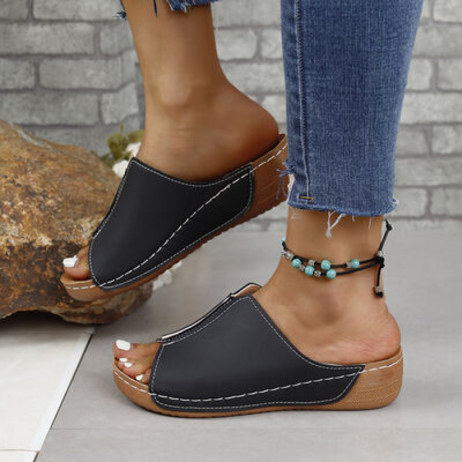 PU Leather Open Toe Sandals Apparel and Accessories