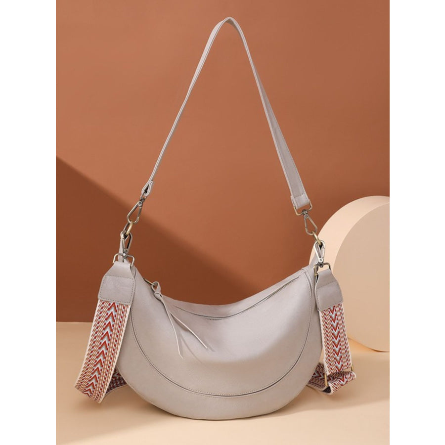 PU Leather Removable Strap Crossbody Bag Apparel and Accessories