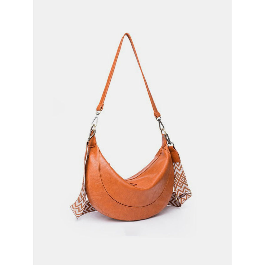 PU Leather Removable Strap Crossbody Bag Terracotta / One Size Apparel and Accessories