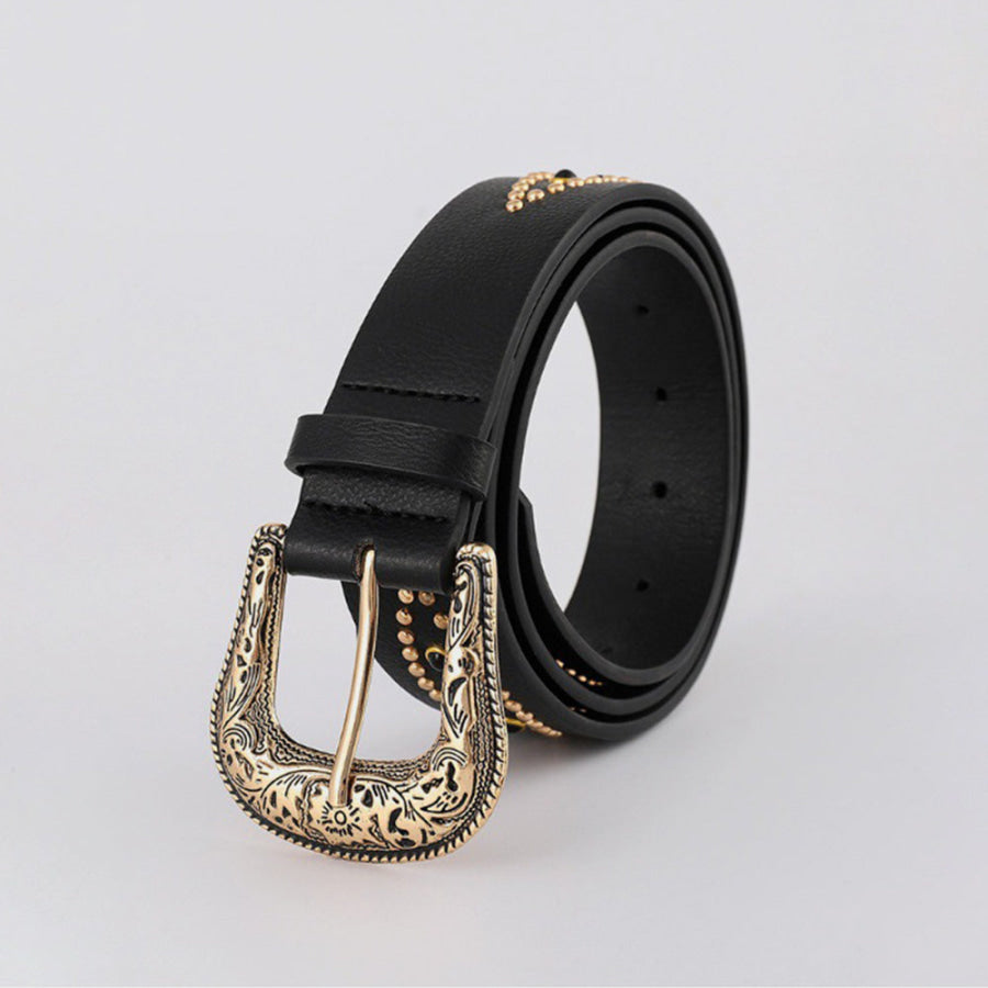 PU Leather Rhinestone Belt Apparel and Accessories