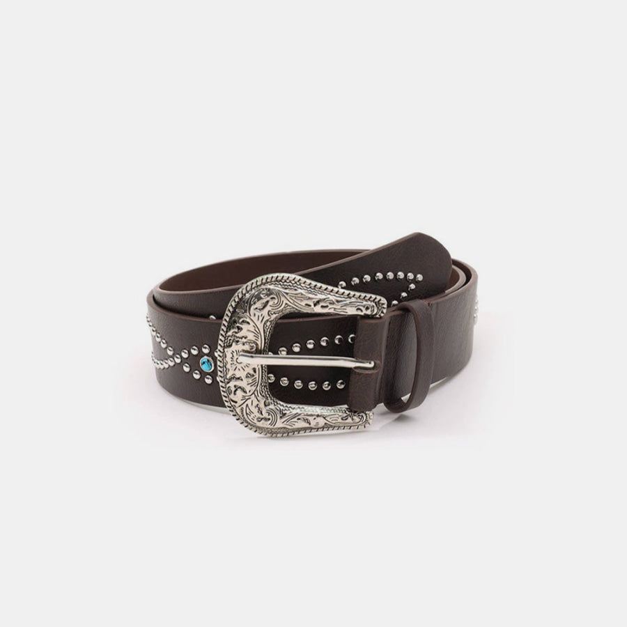 PU Leather Rhinestone Belt Apparel and Accessories