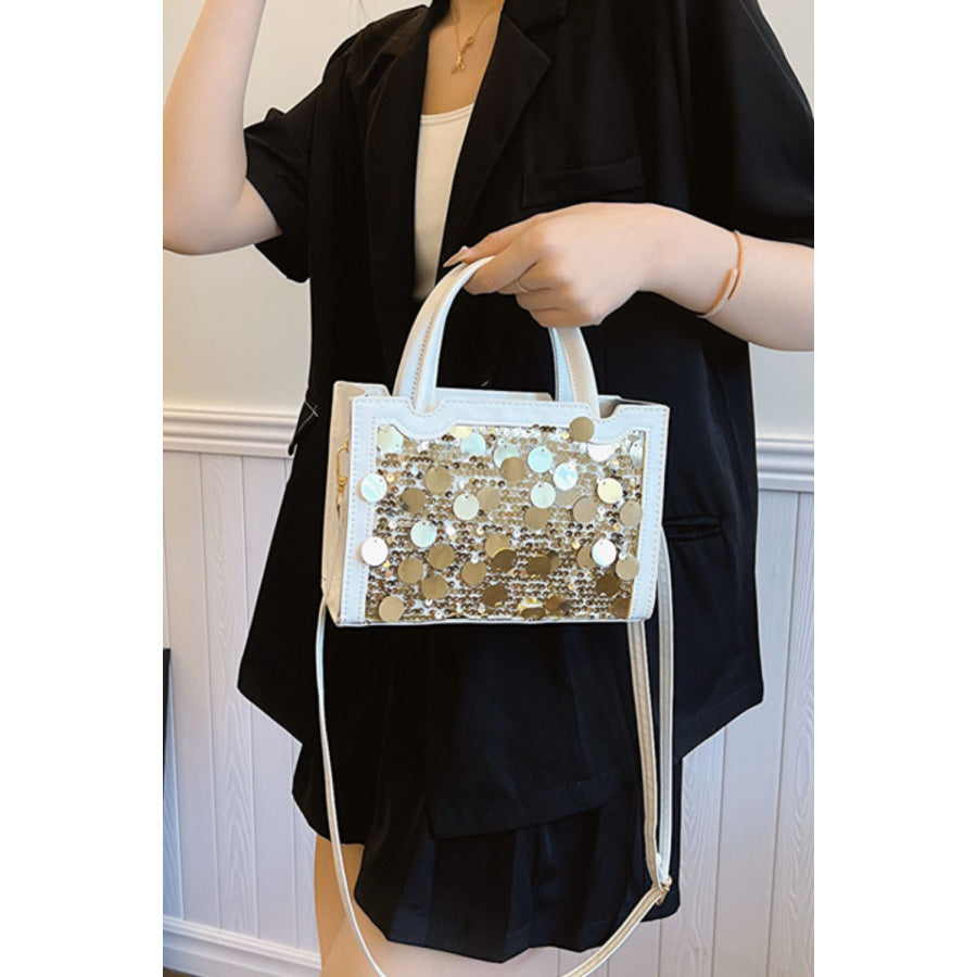 PU Leather Sequin Handbag Apparel and Accessories