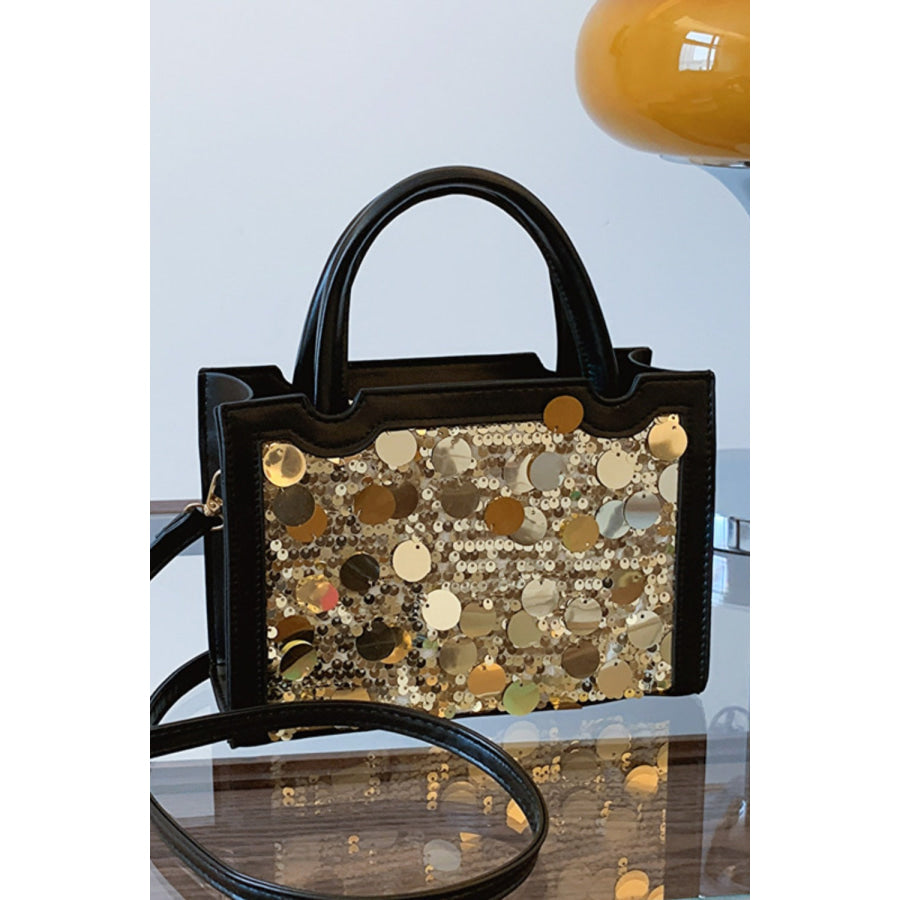 PU Leather Sequin Handbag Apparel and Accessories