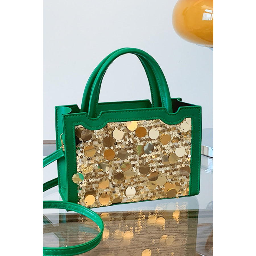 PU Leather Sequin Handbag Apparel and Accessories