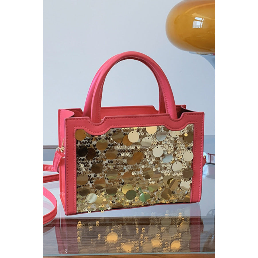 PU Leather Sequin Handbag Apparel and Accessories