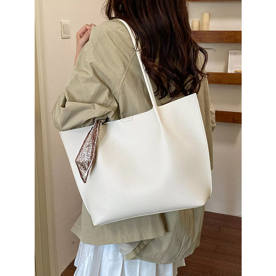 PU Leather Shoulder Bag White / onesize Apparel and Accessories