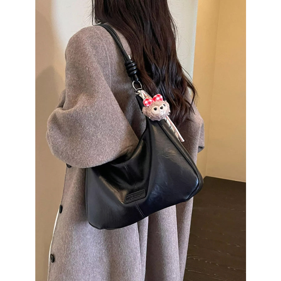 PU Leather Shoulder Bag Black / onesize Apparel and Accessories