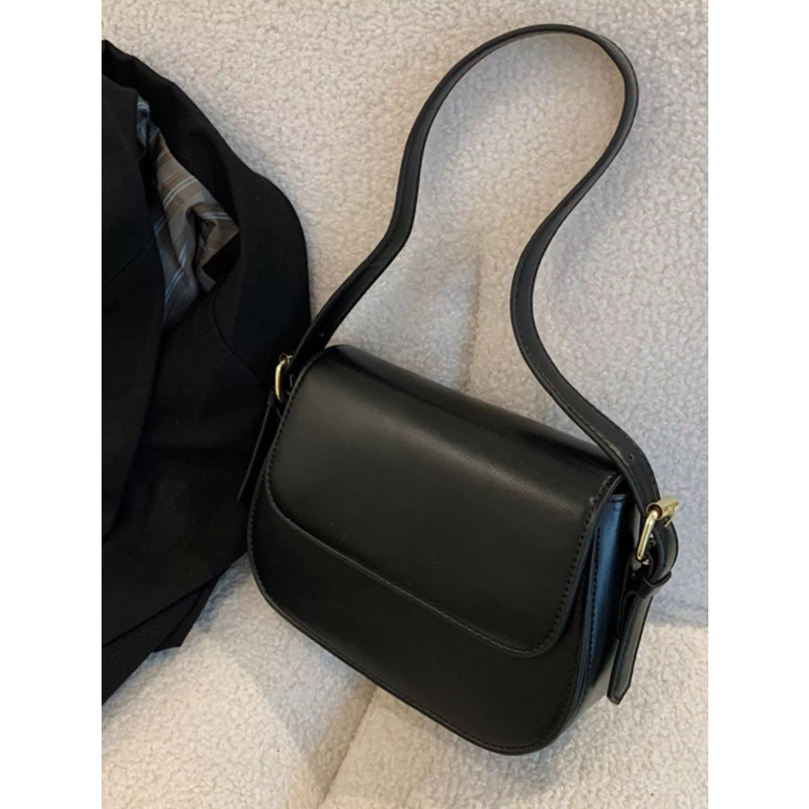 PU Leather Shoulder Bag Black / onesize Apparel and Accessories