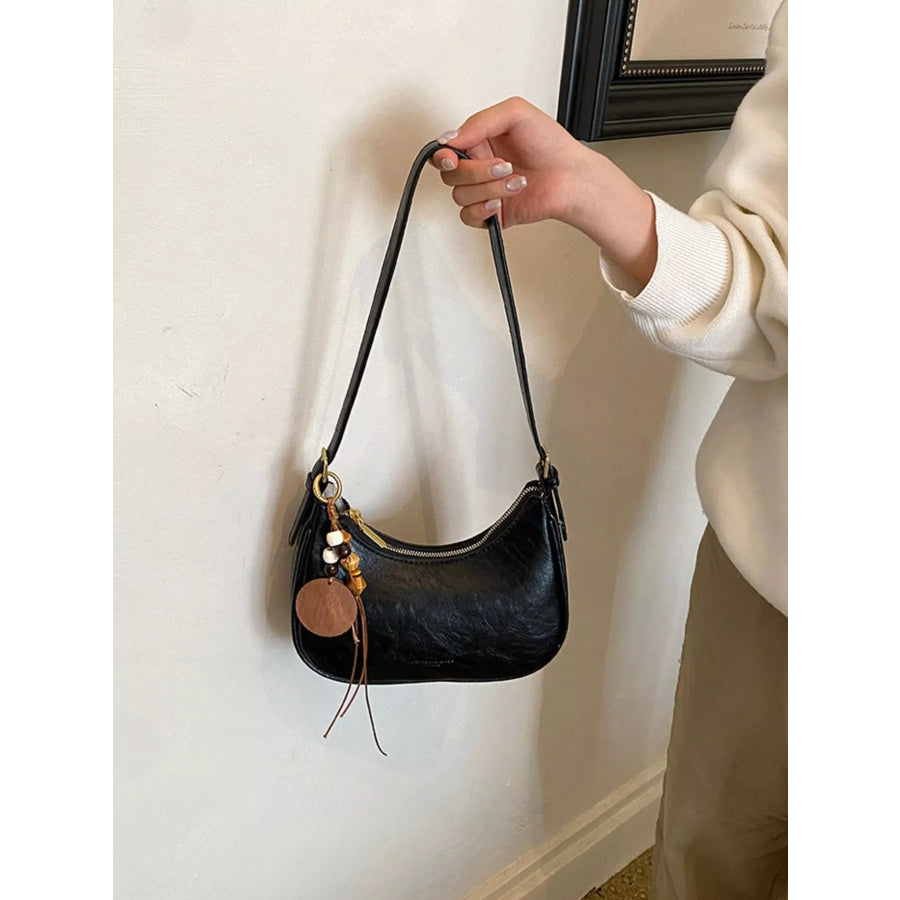 PU Leather Shoulder Bag Black / onesize Apparel and Accessories
