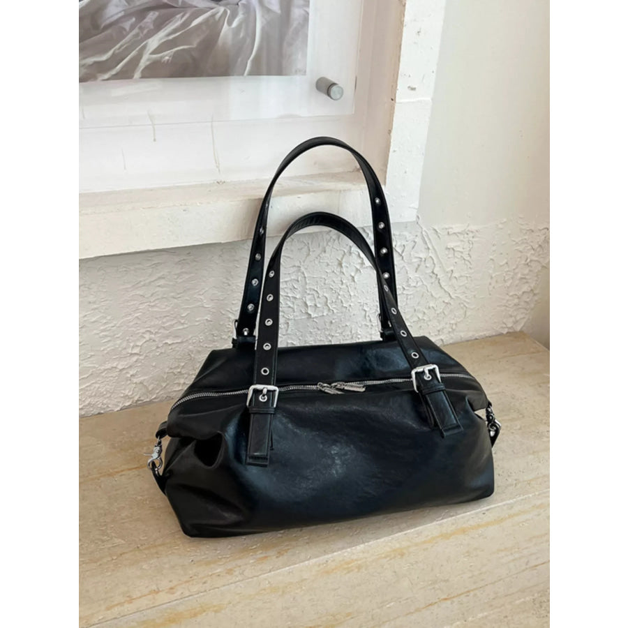 PU Leather Shoulder Bag Black / onesize Apparel and Accessories