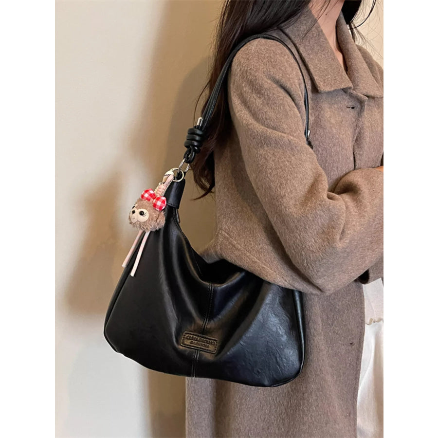 PU Leather Shoulder Bag Black / onesize Apparel and Accessories