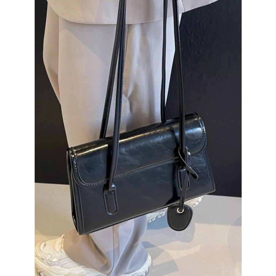 PU Leather Shoulder Bag Black / onesize Apparel and Accessories