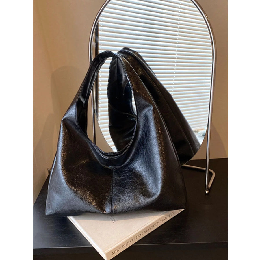 PU Leather Shoulder Bag Black / onesize Apparel and Accessories