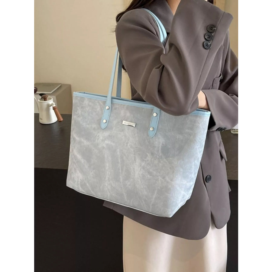 PU Leather Shoulder Bag Blue / onesize Apparel and Accessories