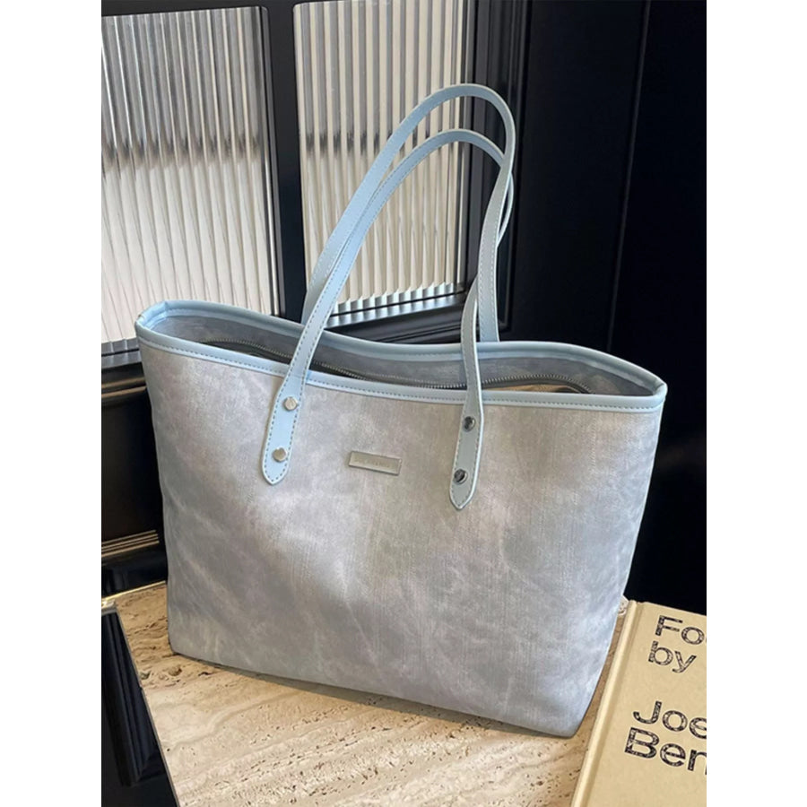PU Leather Shoulder Bag Blue / onesize Apparel and Accessories