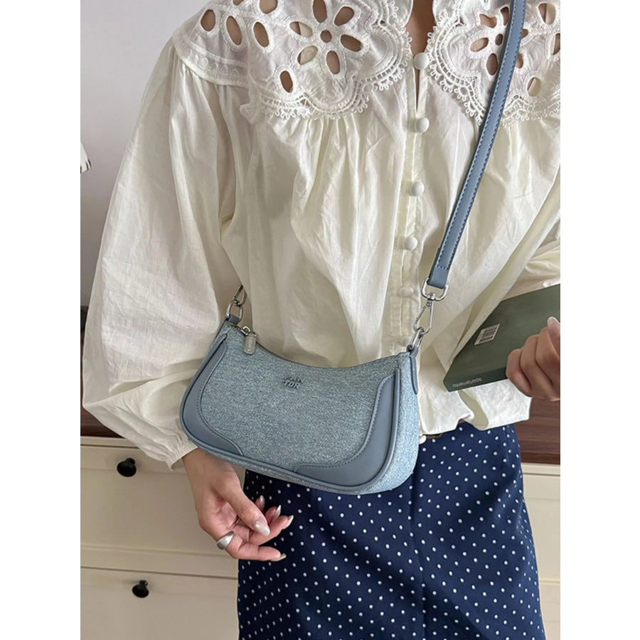 PU Leather Shoulder Bag Blue / onesize Apparel and Accessories